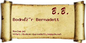 Bodnár Bernadett névjegykártya